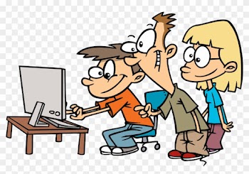 Group Work Classroom Clipart Cliparts - Cartoon People On Computers