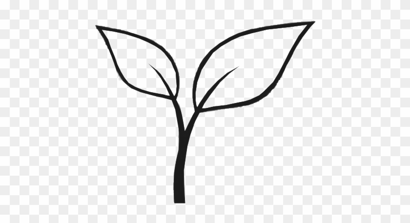 Grow - Black And White Plant Gardening Clip Art