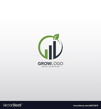 Grow logo grow creative logo a startup wealth vector image