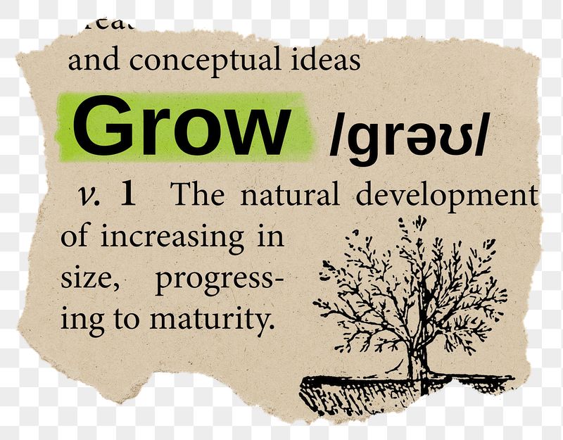 Grow png dictionary word sticker, | Free PNG - rawpixel