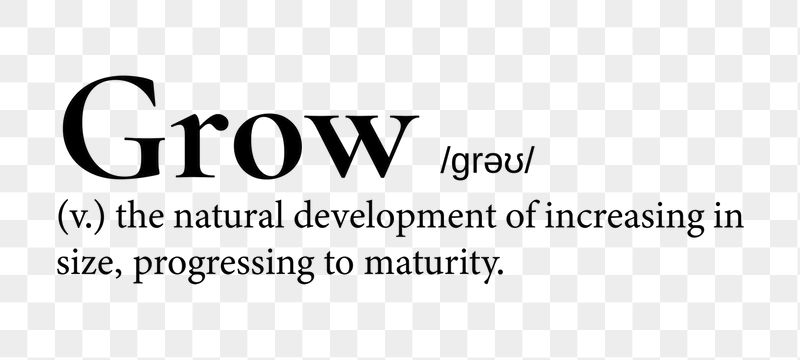 Grow png dictionary word sticker, | Free PNG - rawpixel