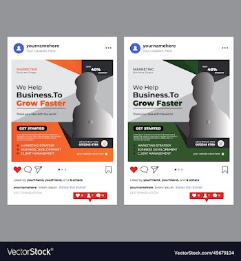 grow your business social media post template