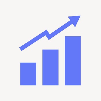 Growing bar charts icon, business | Free Icons - rawpixel