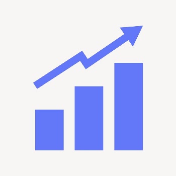 Growing bar charts icon, business | Free Icons - rawpixel