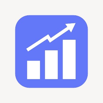 Growing bar charts icon, flat | Free Icons - rawpixel