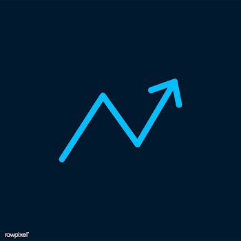 Growing blue arrow symbol vector | Free stock vector - 474856