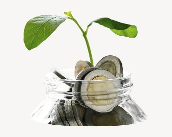 Growing spout on coins sticker, | Free PSD - rawpixel