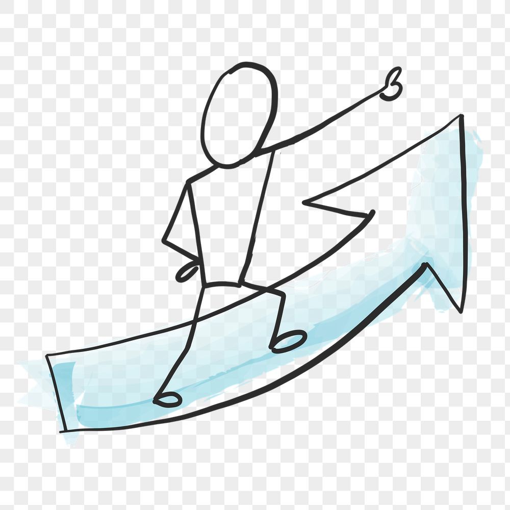 Growing success png, leader on an | Free PNG - rawpixel