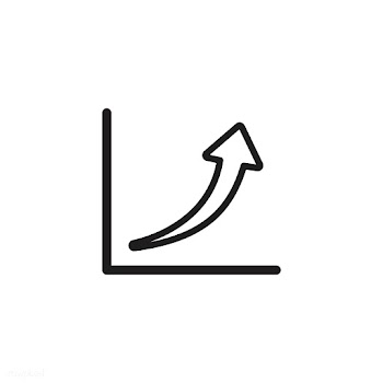 Growth graph with arrow icon vector | Free stock vector - 533572