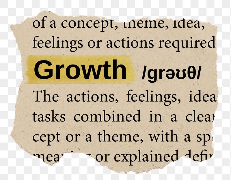 Growth png word sticker, torn | Free PNG - rawpixel