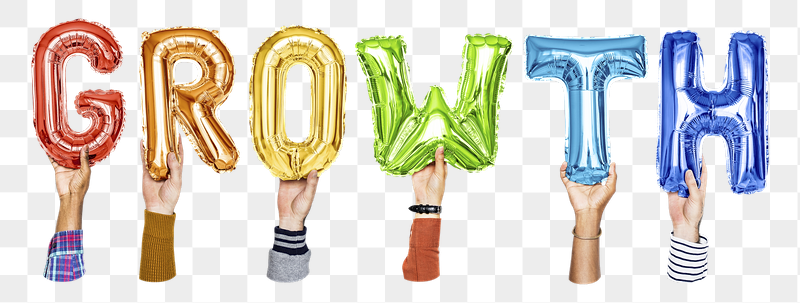 Growth word png, hands holding | Free PNG - rawpixel
