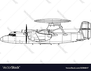 Grumman e-2a hawkeye vector image