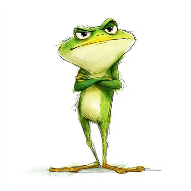 Grumpy Frog Character Design Grumpy Frog Character Design