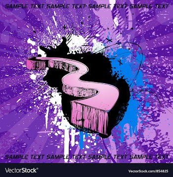 Grunge 3d arrow vector image