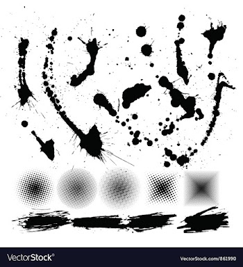 Grunge and halftone set vector image