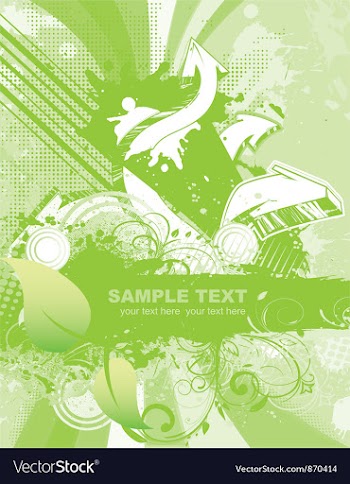 Grunge background with 3d arrows vector image