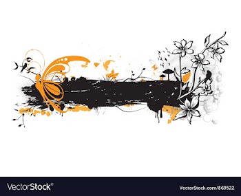 Grunge background with butterflies vector image