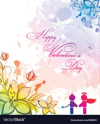 Grunge background with floral vector image