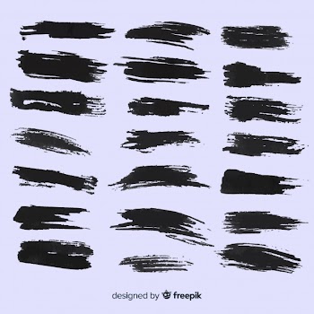 Grunge brush stroke collection Free Vector