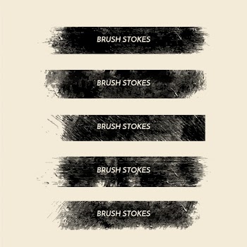 Grunge brush strokes collection Free Vector