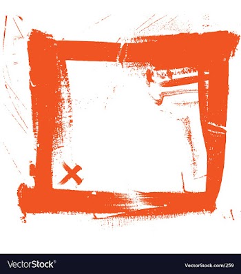 Grunge brush strokes frame vector image