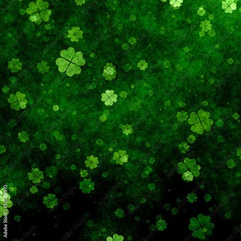 Grunge clover background for St Patricks Day