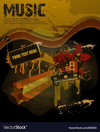 Grunge concert poster vector image