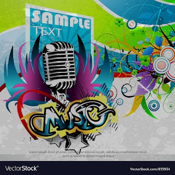 Grunge concert poster vector image
