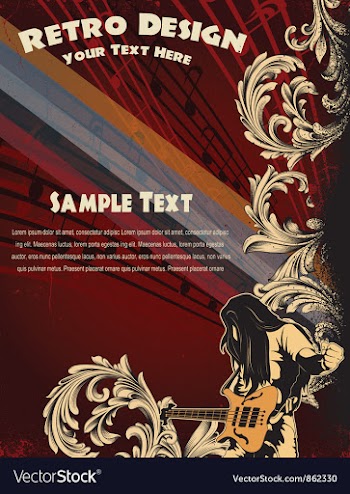 Grunge concert poster vector image