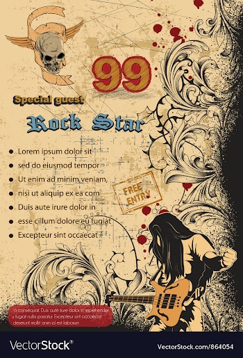 Grunge concert poster vector image