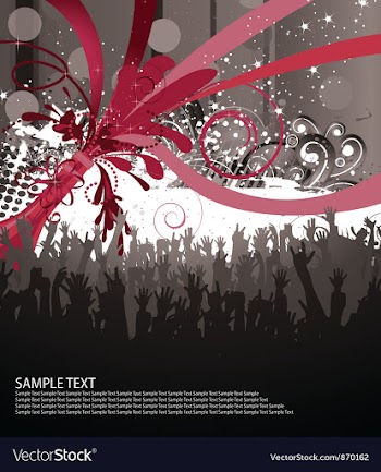 Grunge concert poster vector image