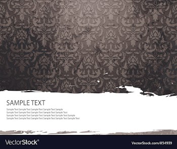 Grunge damask background vector image