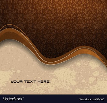 Grunge damask wallpaper vector image