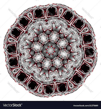 Grunge decorative mandala vector image