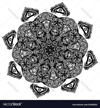 Grunge decorative mandala vector image