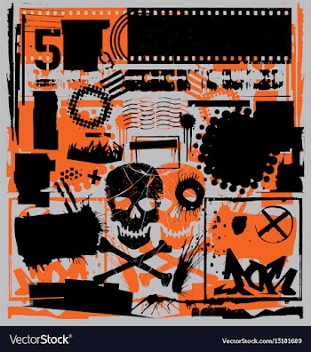 grunge design elements set