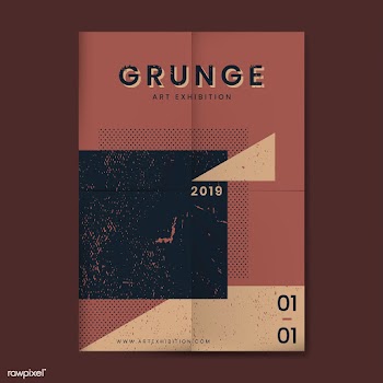 Grunge distressed texture poster | Free stock vector - 554474