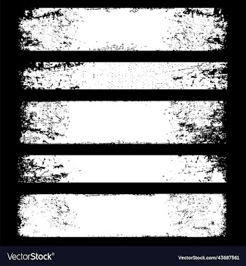 grunge distressed white banners set