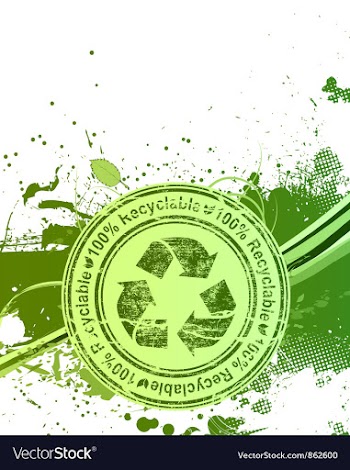 Grunge eco background vector image