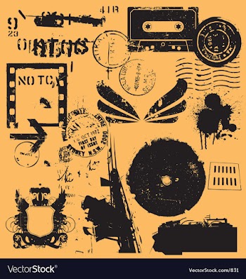 Grunge elements vector image