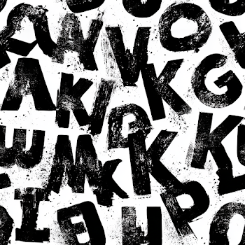 Grunge English Alphabet Pattern