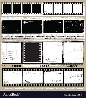 Grunge film elements vector image