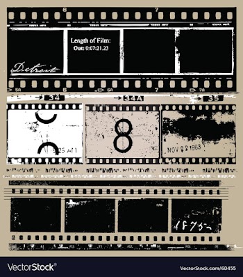 Grunge film elements vector image