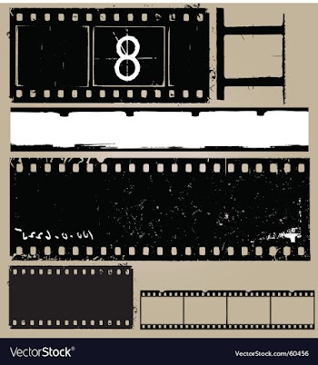 Grunge film elements vector image