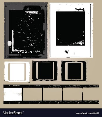 Grunge film elements vector image