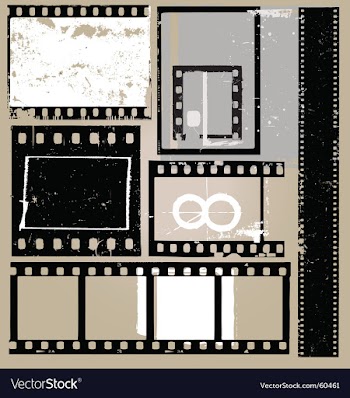 Grunge film elements vector image