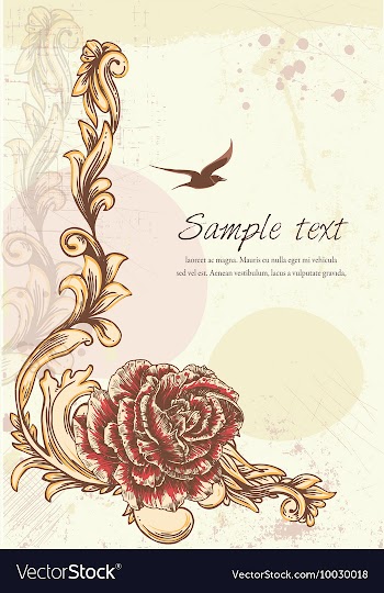 Grunge floral background vector image