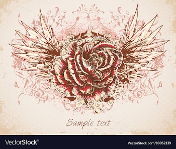 Grunge floral background vector image