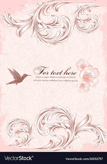 Grunge floral background vector image