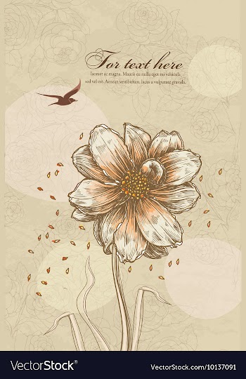 Grunge floral background vector image